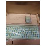 Mofii Candy XR 2.4G Wireless Keyboard Mouse Combo with 100-key Round Keycaps Mixed Color Keyboard 4-key Ergonomic Mouse Green