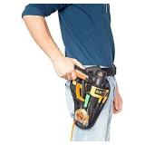 Drill Holster Tool Belt Cordless Drill Holster with Detachable Strap Belt 17 Accessory Pockets and Open Loops