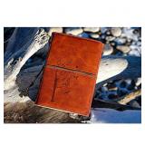 unLined Refillable Vintage Writing Journal for Women, Retro Tree of Life Faux Leather Cover Notebook/Travel Diary,Wide Ruled Paper,Daily Use Gift for Bloggers/Teachers/Back to College Students burgund