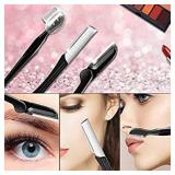 Vextronic 6 in 1 Eyebrow Kit, Eyebrow Razor Face Razors for Women, Multipurpose Dermaplaning Tool Eyebrow Trimmer Set Including Women Face Shaver Razor, Eyebrow Brush, Scissors, Tweezers, Storage Bag