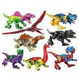 Dinos Toy Playset,Buildable Dinosaur Building Blocks Figures with Movable Jaws,Including T Rex,16 pcs varies from stock photo