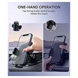 Phone Mount for Car [Super Stable & Easy] Upgraded Air Vent Clip Car Phone Holder Mount Fit for All Cell Phone with Thick Case Handsfree Car Mount for iPhone Cell Phone Automobile Cradles Universal ma