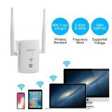1200Mbps WiFi Range Extender Repeater OURLINK 2.4G/5G Dual Band with 2 High Gain External Antennas, WPS , Wireless Amplifier Router Signal Booster varies from stock photo