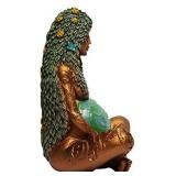Homnova Greek Gaia Mother Earth Goddess Statue, Resin Witchy Spiritual Nature Figurines Home Room Decor lighter than stock photo