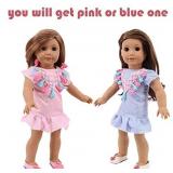 ZWSISU 18 inch Doll Clothes Gift Girls - Include 7 Set Toys Doll Outfits + 2 Pairs Shoes Accessories Gift Box fit American 18 inch Girl Dolls outfit vary from stock photo