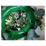 Wreath Welcome Sign for Front Door Rustic Wall Hanging Wood Home Sign with Artificial Eucalyptus 13 Inch Farmhouse Porch Decorations for Home