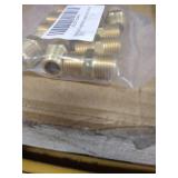 10 Pcs Brass Pipe fittings, Male Hex Nipple adapter coupler