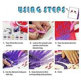 33 Pieces 5D Animal Diamond Painting Stickers Diamond Art Mosaic Painting Stickers Kits