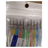 10 pc 2 Way Dotting Pen Tool Nail Art Tip Dot Paint Manicure kit