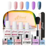 Dip Powder Nails 6 Color Glitter Dipping Travel Kit powder colors vary from stock photo