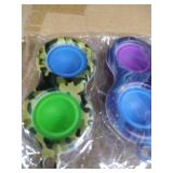 3 pack simple Dimple Fidget Toy Pop It stress toy for bags and back packs red, white and blue. starry sky and reptile