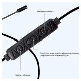 Earphones, GM-D3 3.5mm Wired in-Ear Earbud with Mic for Live Streaming/Online Courses - Black