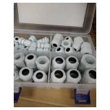 MAKERELE Cable Gland Kit 45PCS Nylon Waterproof Adjustable 3-15mm Cable Glands Joints,White