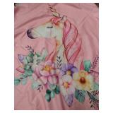54 inch round microfiber towel unicorn print