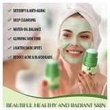 Clay Stick Mask for Blackheads Remover and Pores, Purifying Clay Stick Mask Avocado Dead Sea Mud Mask with Gua Sha Tool, Facial Mask Moisturizes, Improve Skin Dullness, Oil Control and Anti-Acne