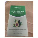 Clay Stick Mask for Blackheads Remover and Pores, Purifying Clay Stick Mask Avocado Dead Sea Mud Mask with Gua Sha Tool, Facial Mask Moisturizes, Improve Skin Dullness, Oil Control and Anti-Acne