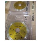 BlueCatELE 4 Inch Dry or Wet Cutting Continuous Rim Diamond Saw Blade Diamond Tile Porcelain Blade for Angle Grinder 2 Pack