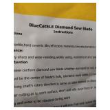 BlueCatELE 4 Inch Dry or Wet Cutting Continuous Rim Diamond Saw Blade Diamond Tile Porcelain Blade for Angle Grinder 2 Pack