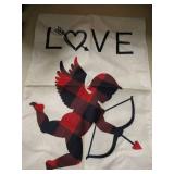 Love with cupid garden flag