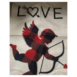 Love with cupid garden flag
