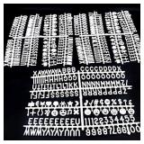 510 Characters White Plastic Letter Set for Changeable Felt Letter Boards. 3/4 Letters, Including Numbers, Symbols for Changeable Letter Boards