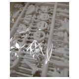 510 Characters White Plastic Letter Set for Changeable Felt Letter Boards. 3/4 Letters, Including Numbers, Symbols for Changeable Letter Boards
