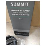 Simple Modern 14 Ounce Summit Kids Water Bottle - Travel Mug Stainless Steel Tumbler Flask +2 Lids - Wide Mouth Double Wall Vacuum Insulated Blue Leakproof -Twilight