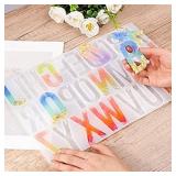 RESIN Alphabet Keychain Molds with Hole, Large Alphabet Resin Silicone Molds for Epoxy, Resin Letter Molds for Keychain Jewelry Pendant Making