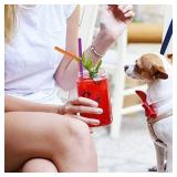 Extra Long Flexible Reusable Silicone Straws with Cleaning Brushes for 30 oz RTIC / Yeti Cups, 12 Straws and 2 cleaning brushes , BPA Free, Gum Free