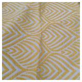 Oirpro Striped Wave Geometric Texture Velvet Chenille Decorative Pillow Covers Sofa Bed Pillow Covers 18 x 18 Inch, Set of 4** YELLOW NOT BLUE see last pics