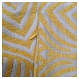 Oirpro Striped Wave Geometric Texture Velvet Chenille Decorative Pillow Covers Sofa Bed Pillow Covers 18 x 18 Inch, Set of 4** YELLOW NOT BLUE see last pics