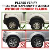 Mud Flaps Liners black front and rear fenders for F150