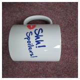 Geek details Shhh Spoilers. Coffee Mug, 11 oz, White