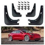 4pcs Compatible with Tesla Model 3 2016-2021 Splash Guards Mudguards, No Drilling Holes Needed, Fender Accessories