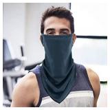 3PACK FACE COVERINGS BANDANA STYLE WITH EAR LOOPS ** CAN USE FOR SCARF OR HAIR TOO COLORS VARY