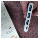 Newest Multiport Hub USB Converter ikling Portable Charging USB C USB Aluminum Alloy Adapter for MacBook, Silver ** can be used with any c type