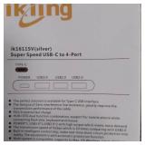 Newest Multiport Hub USB Converter ikling Portable Charging USB C USB Aluminum Alloy Adapter for MacBook, GOLD ** can be used with any c type