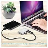 Newest Multiport Hub USB Converter ikling Portable Charging USB C USB Aluminum Alloy Adapter for MacBook, GOLD** can be used with any c type