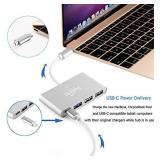 Newest Multiport Hub USB Converter ikling Portable Charging USB C USB Aluminum Alloy Adapter for MacBook, GOLD** can be used with any c type