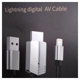 Lighting to HDMI Cable, HDMI Cable for Phone, 1080P Cable for Phone Pad, Digital AV Adapter, HDTV Cable, Compatible with XR / X / 8/7/6 Phone, Pad Air / Mini / Pro / Pod Touch to TV / projector