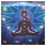 Seven Chakras Tapestry for Yoga, Wall Meditation, Indian Colorful Mandala Tapestry Hippie Chakra Wall Hanging Tapestry for Study Room** see last pics for design
