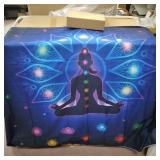 Seven Chakras Tapestry for Yoga, Wall Meditation, Indian Colorful Mandala Tapestry Hippie Chakra Wall Hanging Tapestry for Study Room** see last pics for design