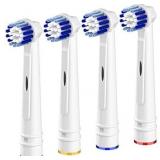 Oral B Braun Compatible Replacement Toothbrush Heads, 4 Pack Professional Electric Toothbrush Heads for Oral-B 7000 / Pro 1000/9600/500/3000/8000** bonus 2 packs per lot