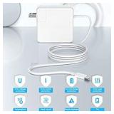 87W USB C Power Adapter Charger for Mac Pro 13.15 Inch, New Mac Air 13 Inch 2018/2019/2020, iPad Pro 12.9, 11, Thunder Bolt 3 Power Supply