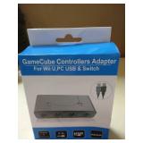 Team Controller Adapter for Gamecube, Compatible with Nintendo Switch, Super Smash Bros Switch Gamecube Adapter for WII U, PC, 4 Port ,Black, W046