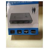 Team Controller Adapter for Gamecube, Compatible with Nintendo Switch, Super Smash Bros Switch Gamecube Adapter for WII U, PC, 4 Port ,Black, W046