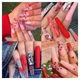 Heart Nail Art Glitter Sequins, Holographic Valentineâs Day Nail Sequin Paillettes 12 Grids 3D Heart Star Butterfly Letter Leaf Nail Glitter Flakes for Women DIY Nail Art Decorations Manicure Des