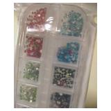 Flat Back Sharp/Half round Rhinestone Multicolor Crystal Gem for Nail Decoration Craft DIY Facial Make Up