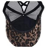 Criss Cross Ponytail Hat Washed Distressed Mesh Womens Baseball Cap Dad Hat Ponytail Hat for Women varies from stock photo