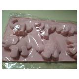 Dinosaur Molds, Non-Stick Silicone Dinosaur Mold for Making Dinosaur Crayon Chocolate Candy pink and grey not all pink